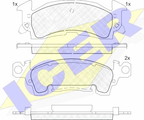 Icer 181415 - Bremžu uzliku kompl., Disku bremzes www.autospares.lv