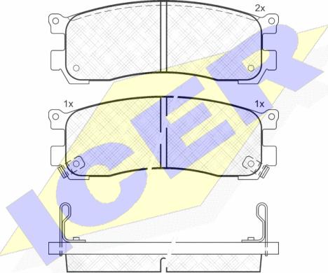 Icer 181417 - Bremžu uzliku kompl., Disku bremzes www.autospares.lv