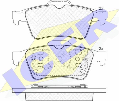 Icer 181433 - Bremžu uzliku kompl., Disku bremzes www.autospares.lv