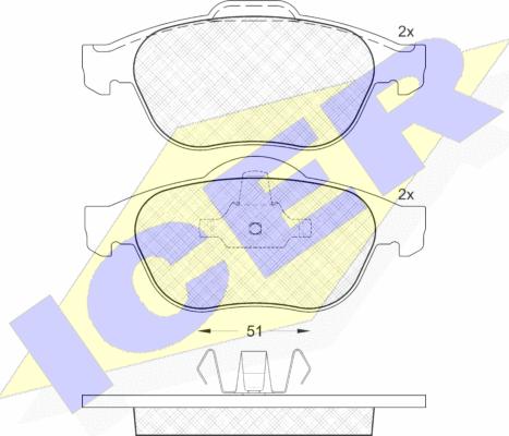 Icer 181432 - Тормозные колодки, дисковые, комплект www.autospares.lv