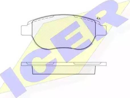 Icer 181429 - Brake Pad Set, disc brake www.autospares.lv