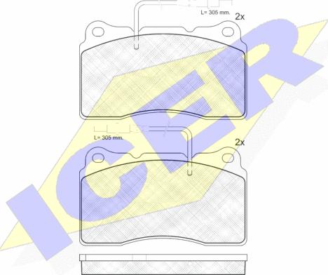 Icer 181424 - Bremžu uzliku kompl., Disku bremzes www.autospares.lv