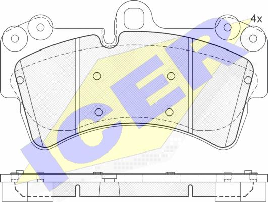 Icer 181595 - Bremžu uzliku kompl., Disku bremzes autospares.lv