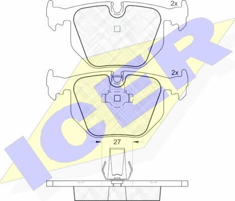 Icer 181549 - Bremžu uzliku kompl., Disku bremzes www.autospares.lv