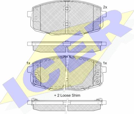 Icer 181540-207 - Тормозные колодки, дисковые, комплект www.autospares.lv