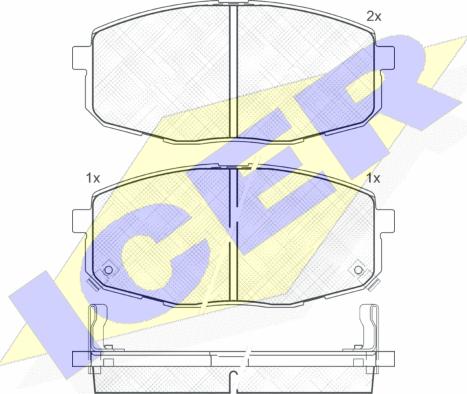 Icer 181540 - Тормозные колодки, дисковые, комплект www.autospares.lv