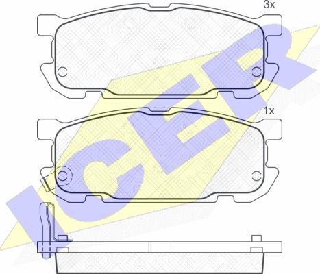 Icer 181541 - Bremžu uzliku kompl., Disku bremzes www.autospares.lv