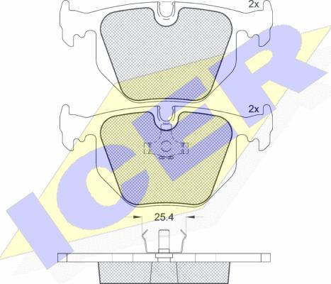 Icer 181548 - Bremžu uzliku kompl., Disku bremzes www.autospares.lv