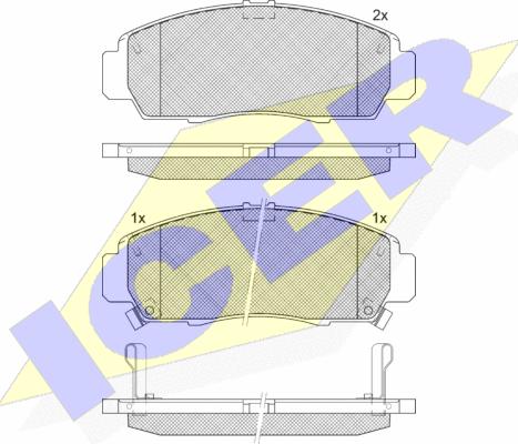 Icer 181543-203 - Bremžu uzliku kompl., Disku bremzes www.autospares.lv