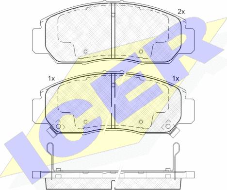 Icer 181543 - Brake Pad Set, disc brake www.autospares.lv