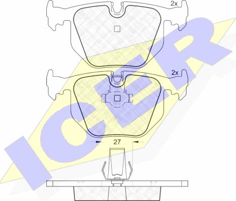 Icer 181552 - Bremžu uzliku kompl., Disku bremzes www.autospares.lv