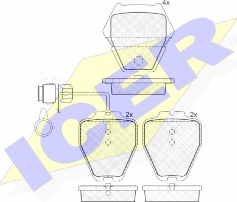 Icer 181565 - Brake Pad Set, disc brake www.autospares.lv