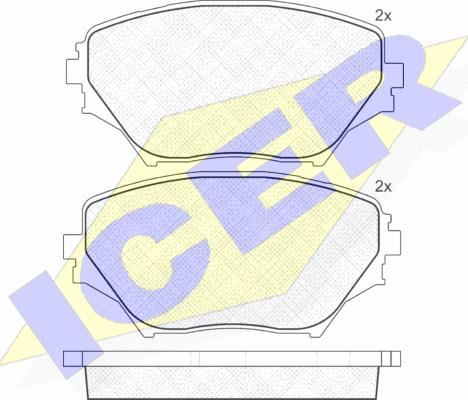 Icer 181519 - Brake Pad Set, disc brake www.autospares.lv