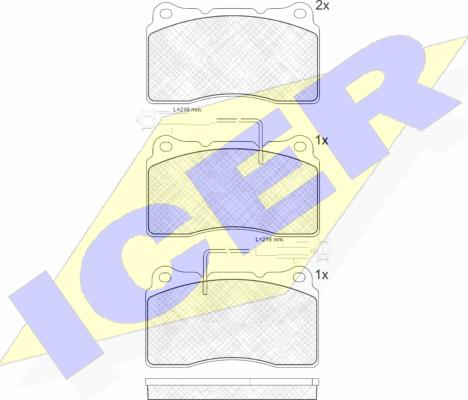 Icer 181515 - Bremžu uzliku kompl., Disku bremzes www.autospares.lv