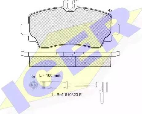 Icer 181516 - Bremžu uzliku kompl., Disku bremzes www.autospares.lv