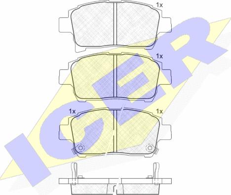 Icer 181583 - Brake Pad Set, disc brake www.autospares.lv