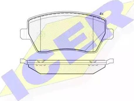 Icer 181534 - Brake Pad Set, disc brake www.autospares.lv