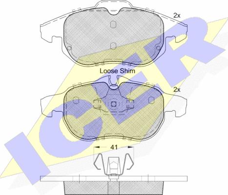 Icer 181536-400 - Тормозные колодки, дисковые, комплект www.autospares.lv