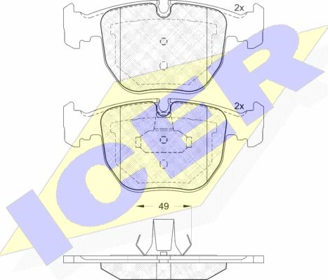 Icer 181530 - Bremžu uzliku kompl., Disku bremzes www.autospares.lv