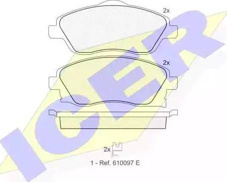 Icer 181526 - Brake Pad Set, disc brake www.autospares.lv