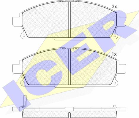 Icer 181521-200 - Bremžu uzliku kompl., Disku bremzes autospares.lv