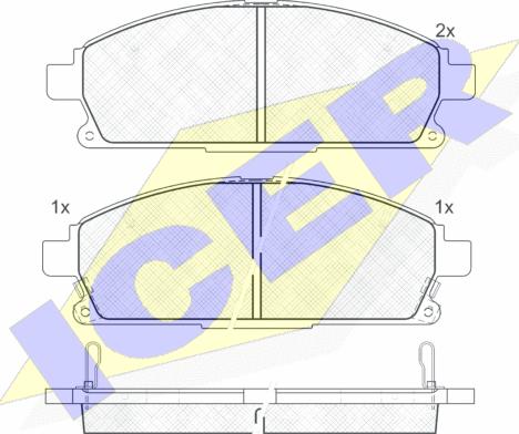 Icer 181521 - Brake Pad Set, disc brake www.autospares.lv