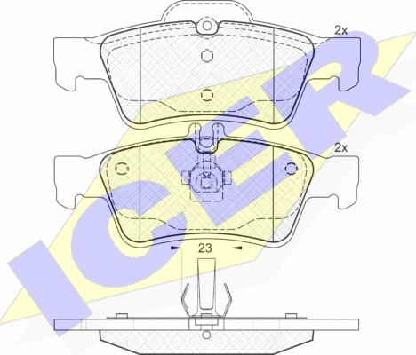 Icer 181576 - Bremžu uzliku kompl., Disku bremzes www.autospares.lv