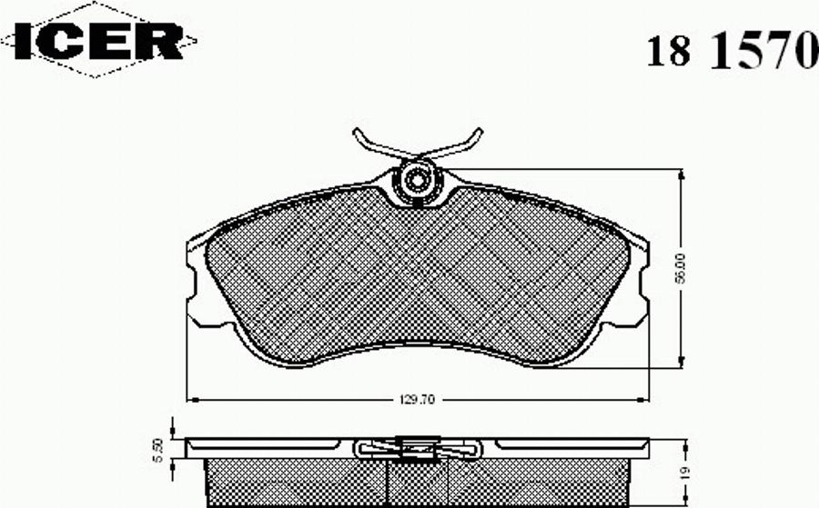 Icer 181570 - Bremžu uzliku kompl., Disku bremzes www.autospares.lv