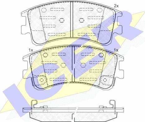 Icer 181578 - Bremžu uzliku kompl., Disku bremzes www.autospares.lv