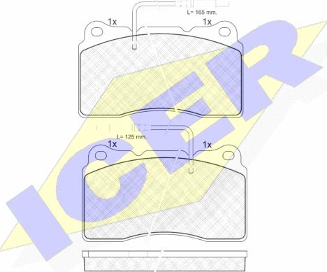 Icer 181699 - Bremžu uzliku kompl., Disku bremzes www.autospares.lv