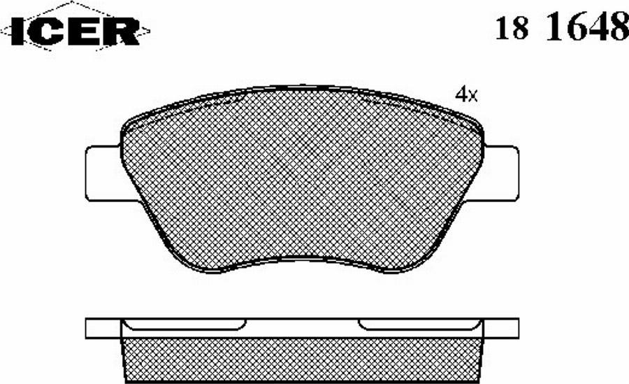 Icer 181648 - Тормозные колодки, дисковые, комплект www.autospares.lv