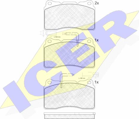 Icer 181647 - Bremžu uzliku kompl., Disku bremzes www.autospares.lv