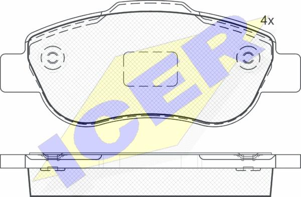 Icer 181659 - Brake Pad Set, disc brake www.autospares.lv