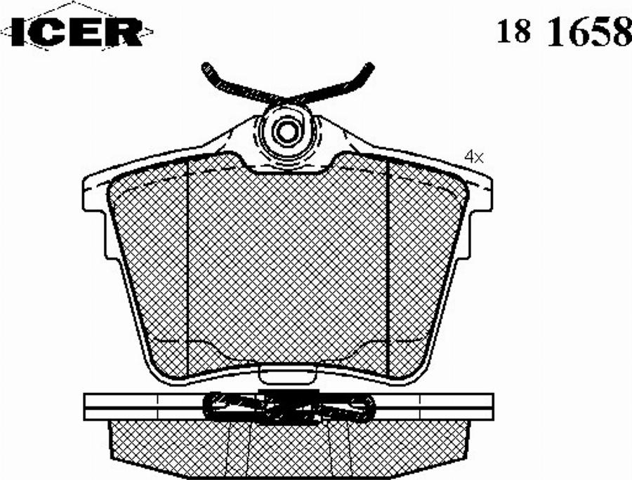 Icer 181658 - Bremžu uzliku kompl., Disku bremzes www.autospares.lv