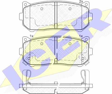 Icer 181669 - Brake Pad Set, disc brake www.autospares.lv