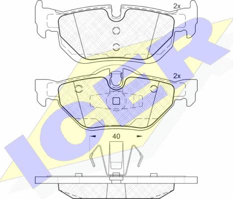 Icer 181663 - Bremžu uzliku kompl., Disku bremzes www.autospares.lv