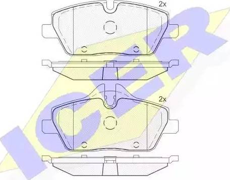 Icer 181662 - Bremžu uzliku kompl., Disku bremzes www.autospares.lv