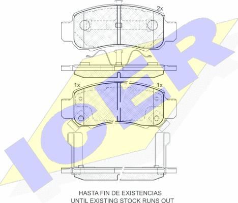 Icer 181609 - Bremžu uzliku kompl., Disku bremzes autospares.lv