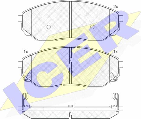 Icer 181606 - Bremžu uzliku kompl., Disku bremzes www.autospares.lv