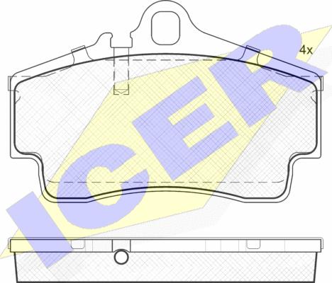 Icer 181619 - Тормозные колодки, дисковые, комплект www.autospares.lv