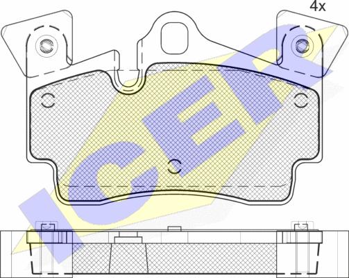 Icer 181611-203 - Bremžu uzliku kompl., Disku bremzes autospares.lv