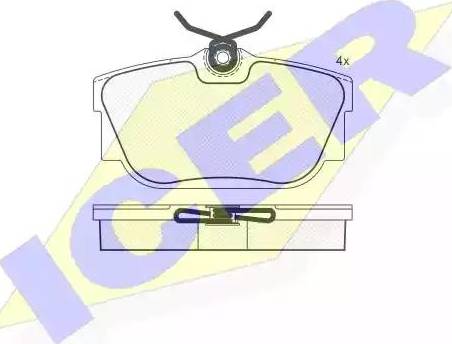 Icer 181613 - Brake Pad Set, disc brake www.autospares.lv