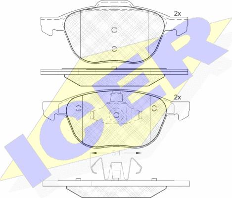 Icer 181617-202 - Bremžu uzliku kompl., Disku bremzes www.autospares.lv