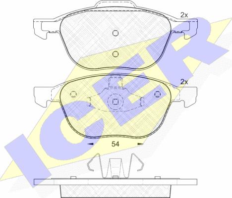 Icer 181617 - Тормозные колодки, дисковые, комплект www.autospares.lv