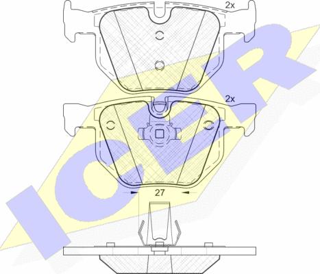 Icer 181684 - Bremžu uzliku kompl., Disku bremzes www.autospares.lv