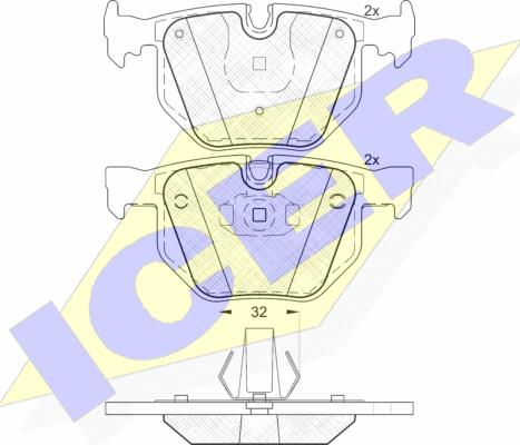 Icer 181685 - Тормозные колодки, дисковые, комплект www.autospares.lv