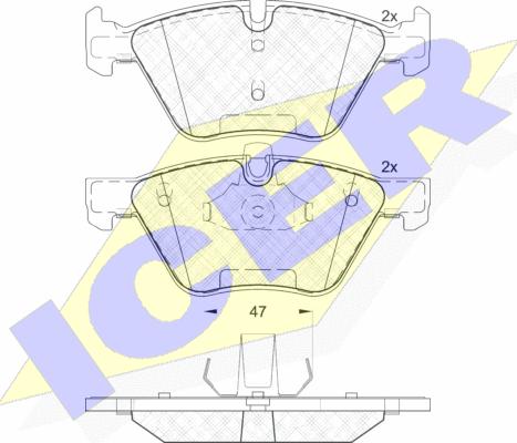 Icer 181683-203 - Bremžu uzliku kompl., Disku bremzes www.autospares.lv