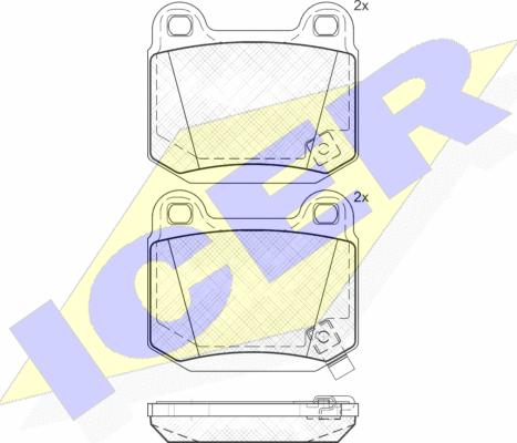 Icer 181634 - Brake Pad Set, disc brake www.autospares.lv