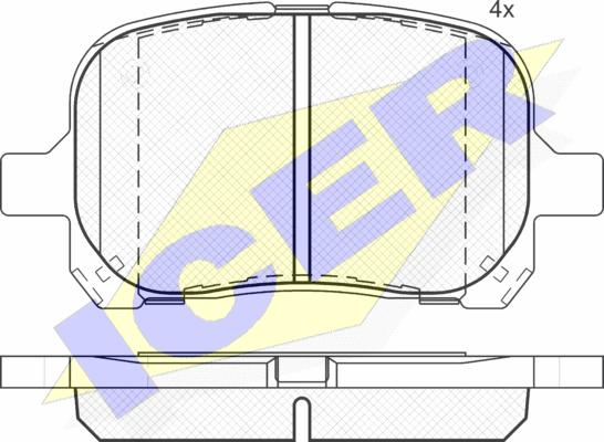 Icer 181632 - Brake Pad Set, disc brake www.autospares.lv