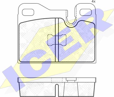 Icer 181624 - Bremžu uzliku kompl., Disku bremzes www.autospares.lv